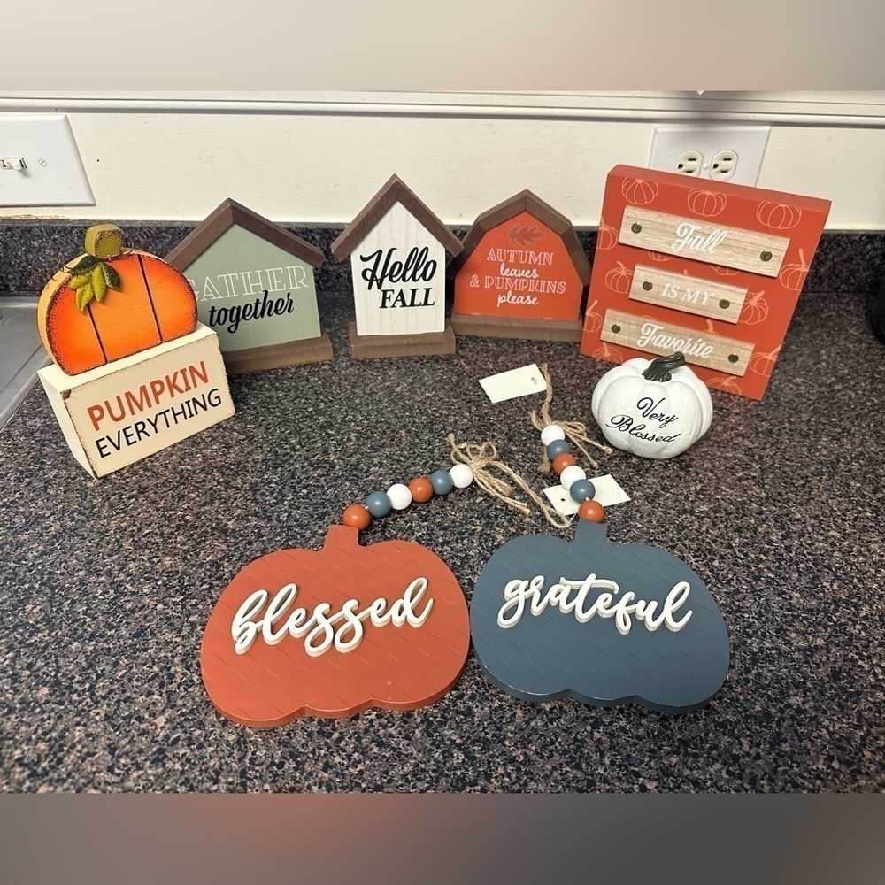 Fall Pumpkin Decor Bundle Tiered Tray Decor